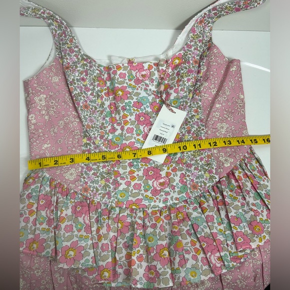 NEW NWT LOVESHACKFANCY  Genetta Liberty Fabric Bustier Ruffle Mini Dress - Picture 16 of 16